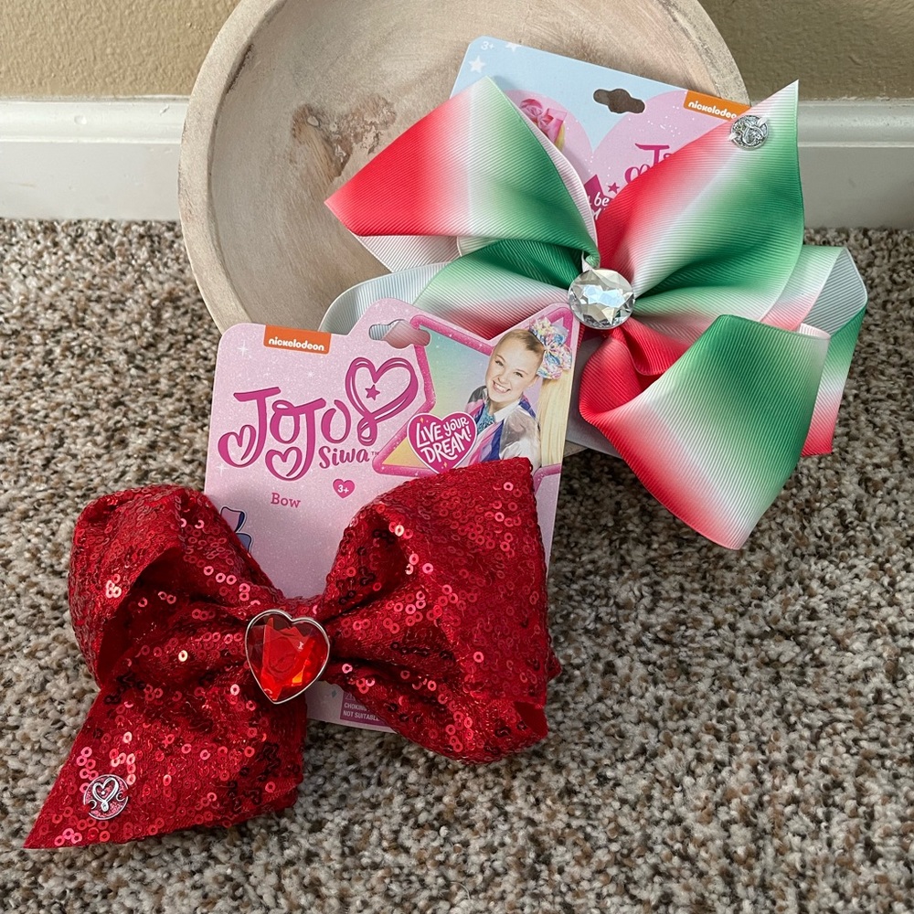 Jojo Siwa Christmas Holiday Big Hair Bows NEW